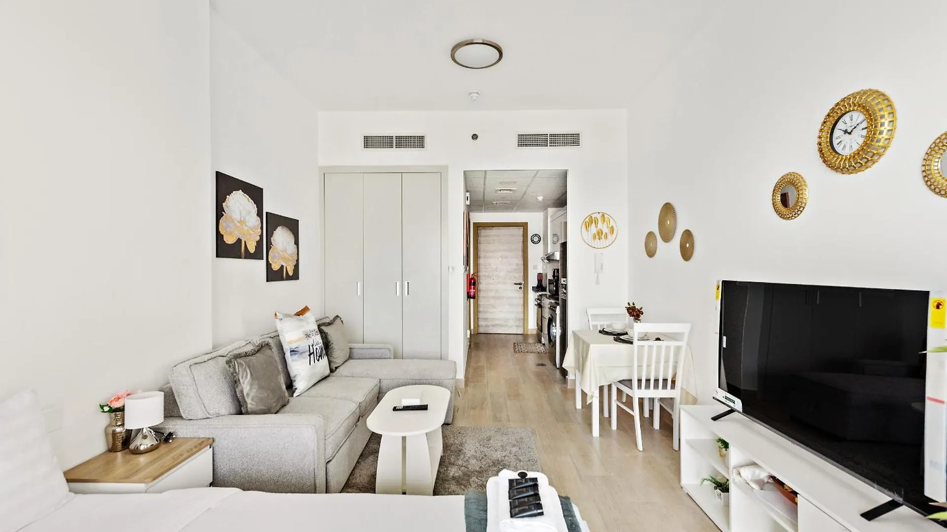 Modern Studio With Sofa Bed In Jvc- Dubai Apartment